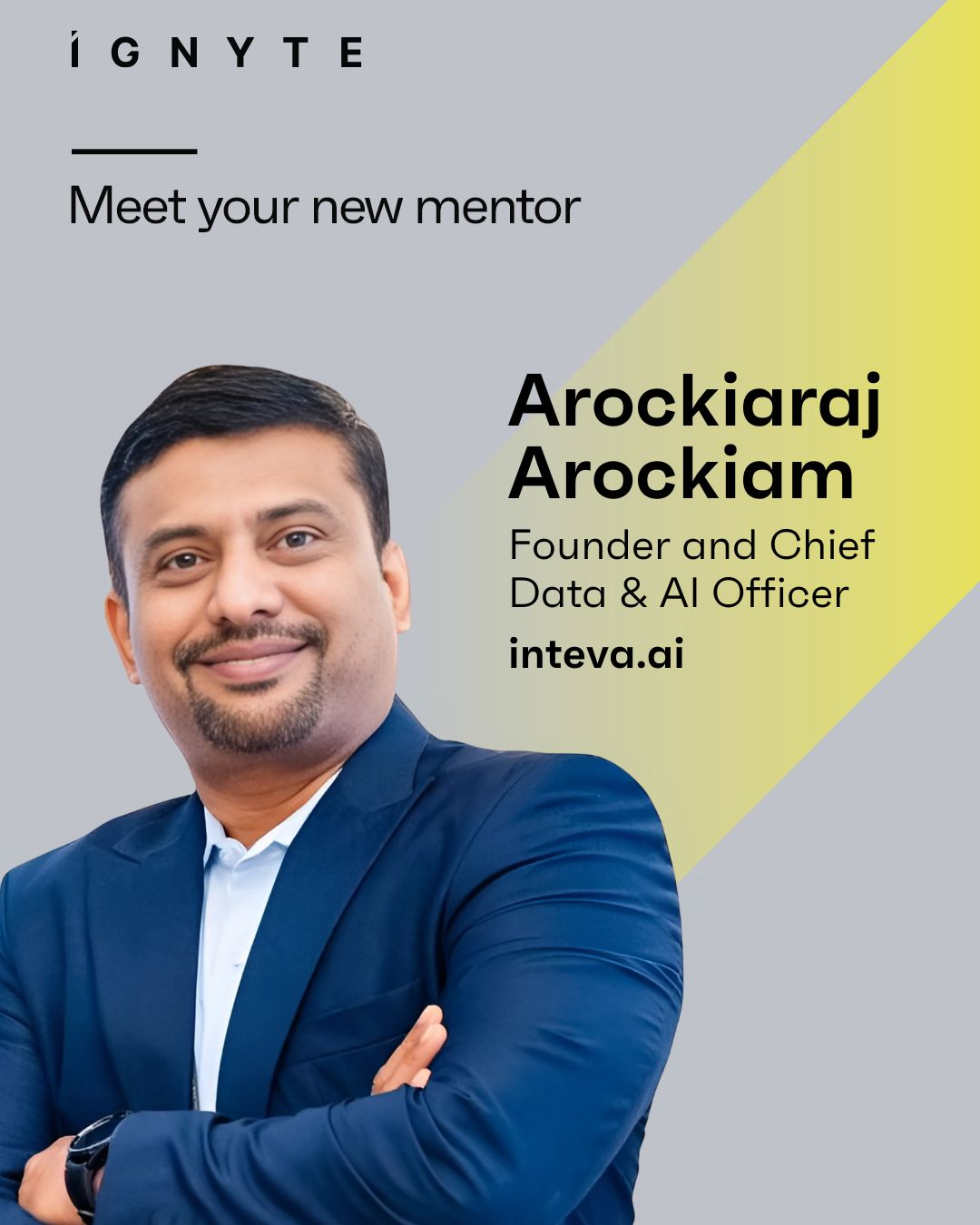 Arockiaraj Arockiam introduced as an Ignyte mentor
