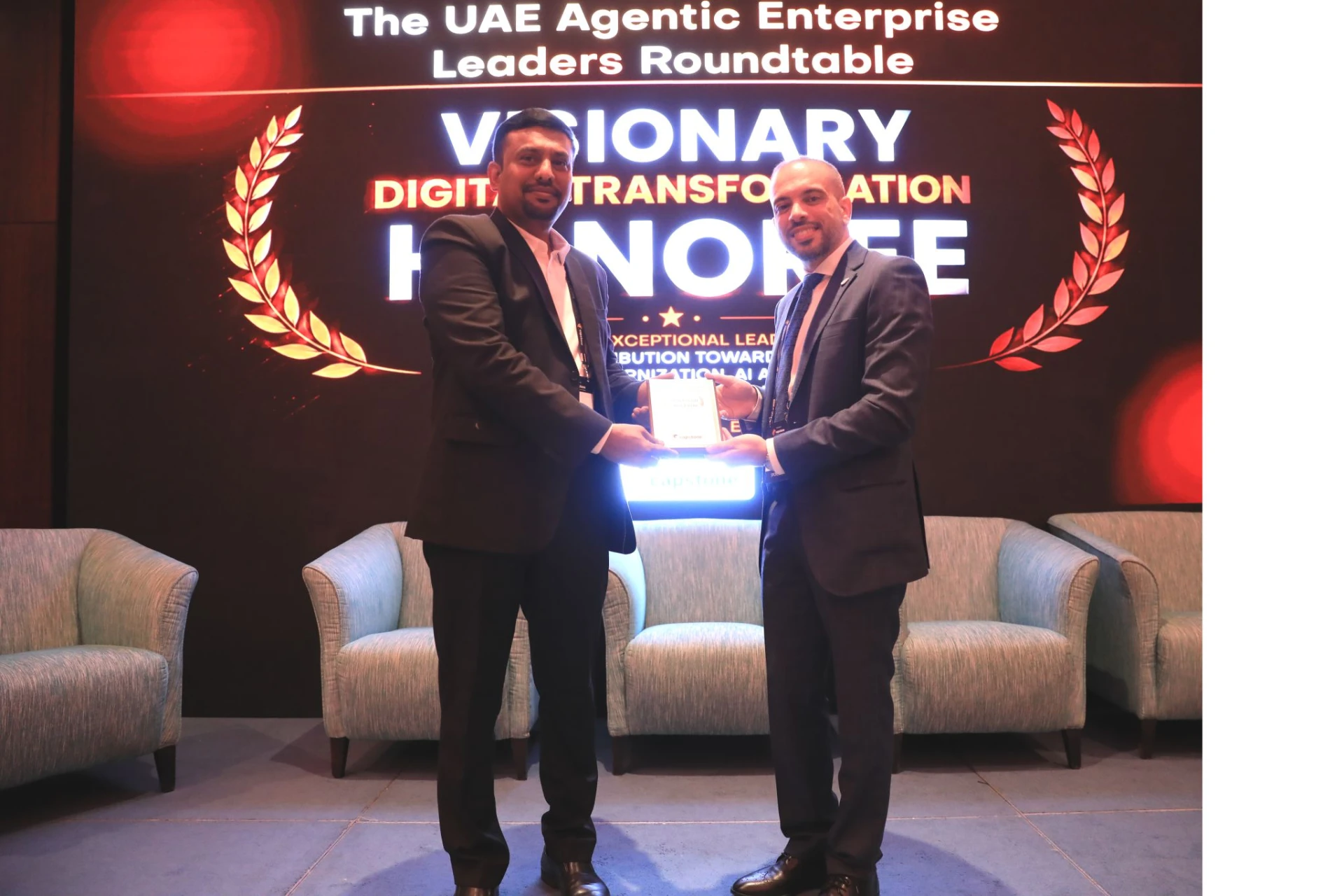 Arockiaraj Arockiam receiving a digital transformation honour