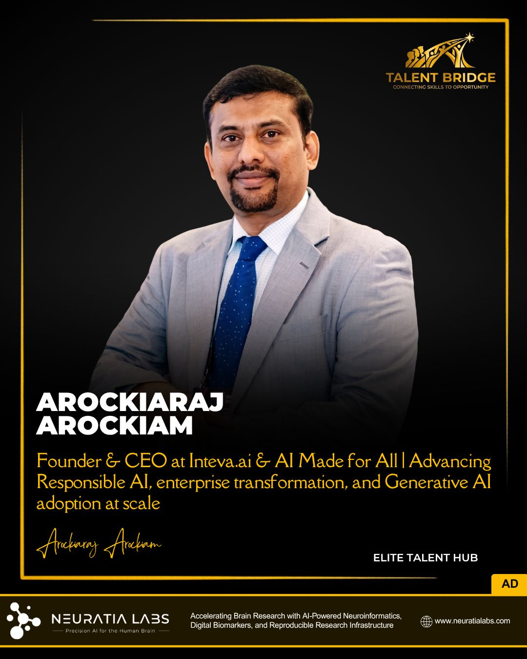 Arockiaraj Arockiam featured by Talent Bridge